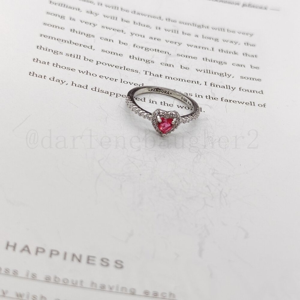 Pandora Elevated Red Heart Ring - image 4